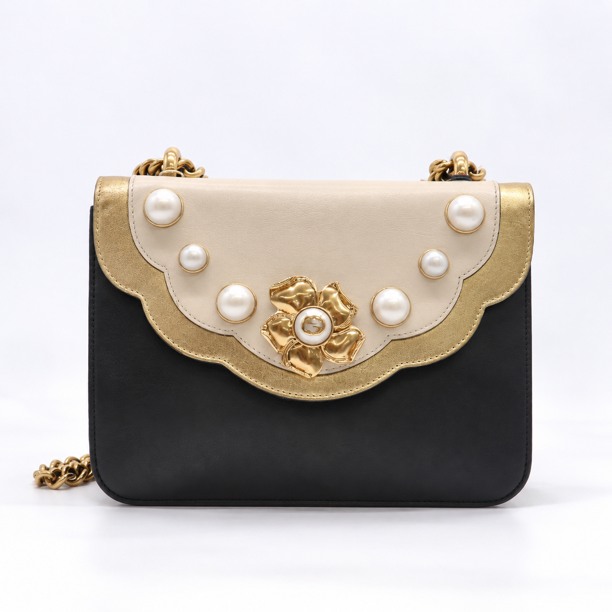 Gucci Pearly Peony Chain Shoulder Bag twins LDJ5802