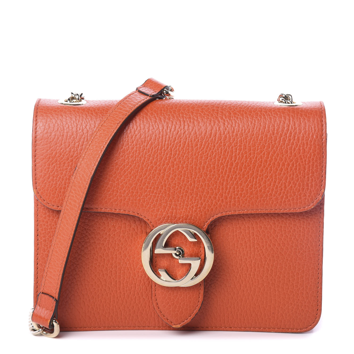 Interlocking Shoulder Bag Leather Small Twins