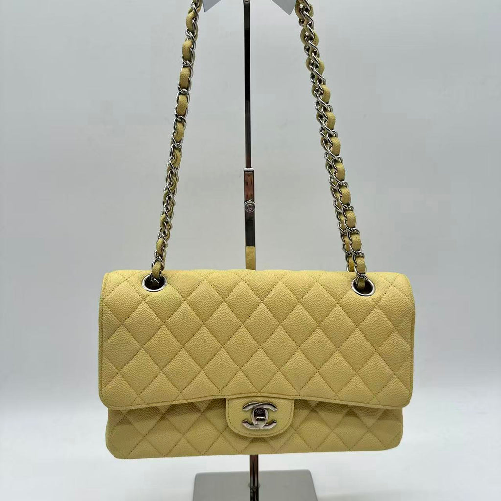 Classic Double Flap Bag Quilted Caviar Medium