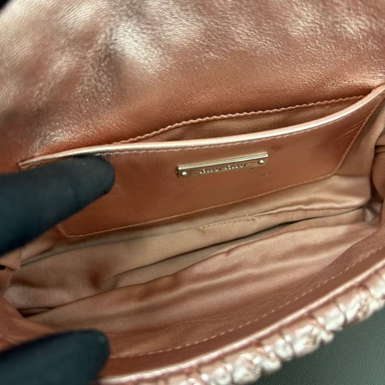 Crystal Clutch Matelasse Satin Small Twins LDJ4330