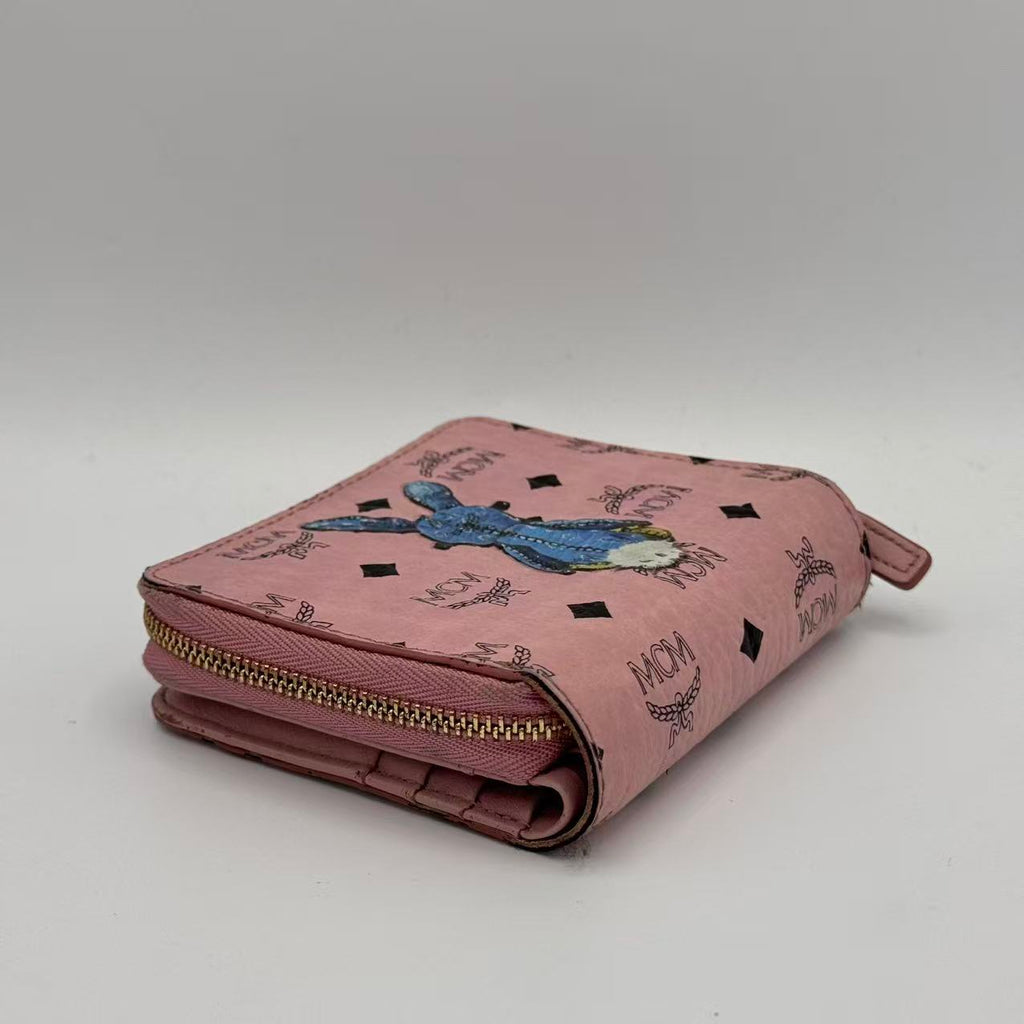 Visetos Rabbit Zip Around Wallet Pink