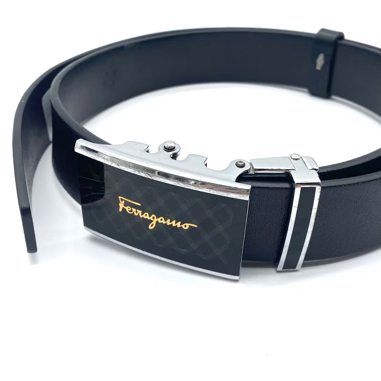 Men's Black Leather Belt