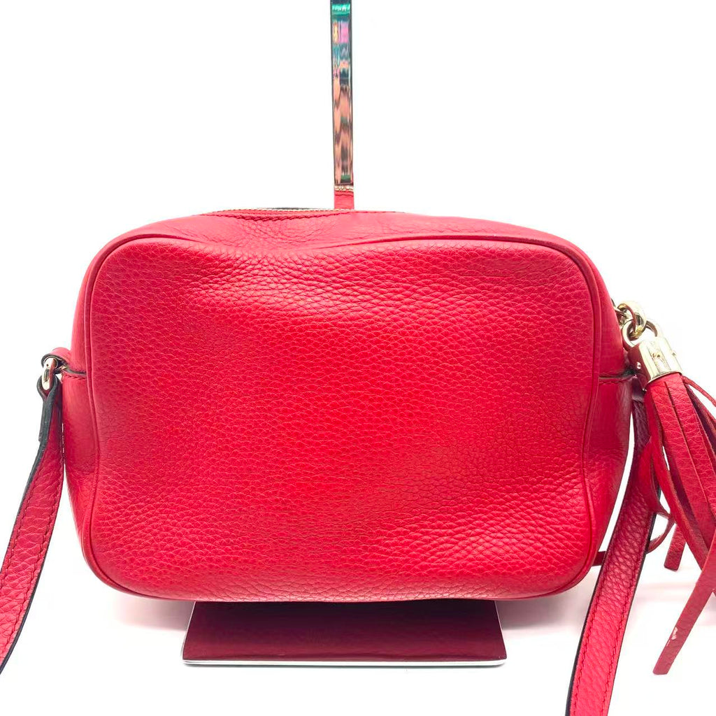 Pebbled Calfskin Small Soho Disco Bag Tabasco Red Sold Out
