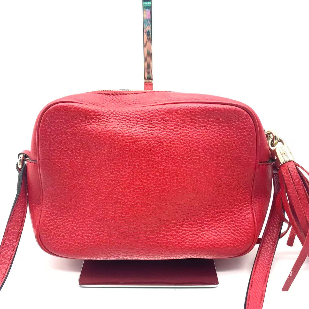 Pebbled Calfskin Small Soho Disco Bag Tabasco Red Sold Out