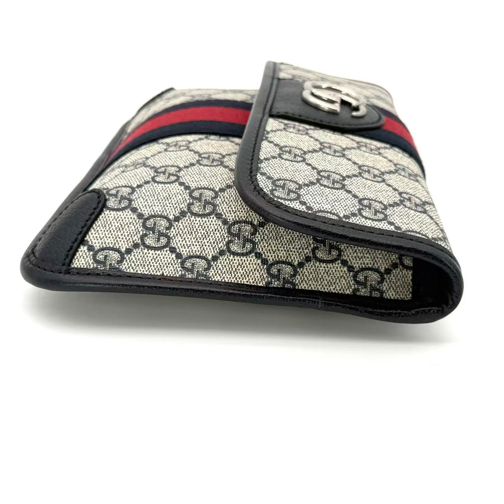 Blue/Beige GG Supreme Canvas Ophidia Belt Bag