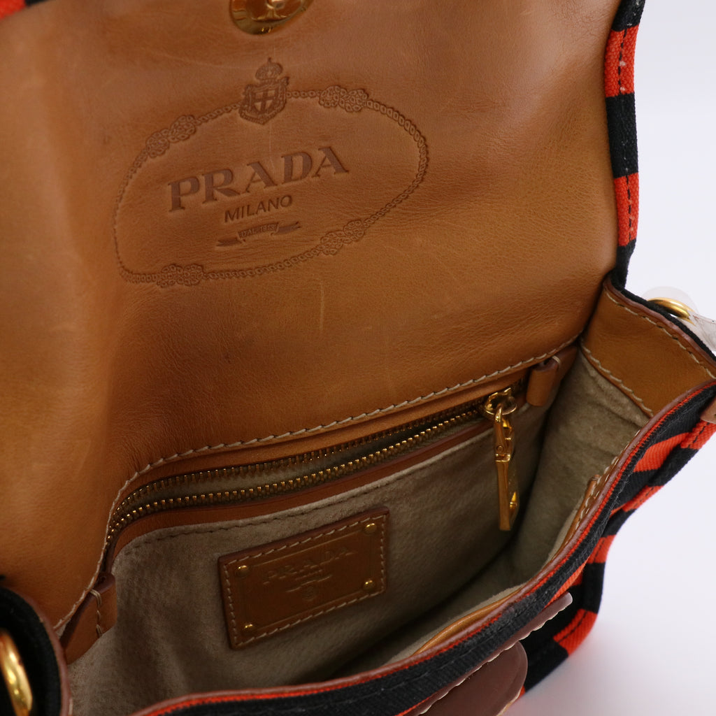 Prada Canapa Righe Crossbody Bag twins LDJ6570