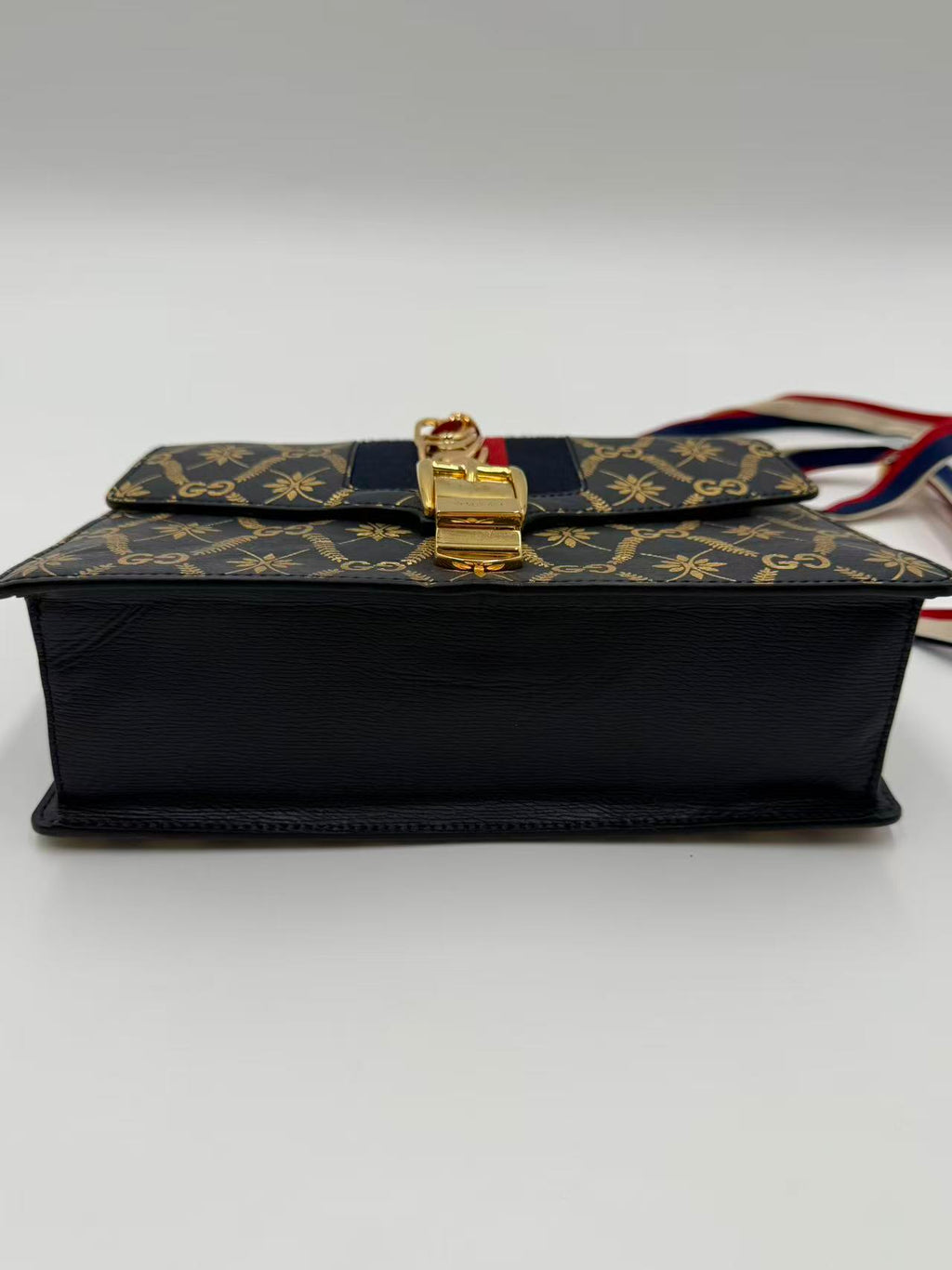 Sylvie Printed Leather Satchel Bag Gisel