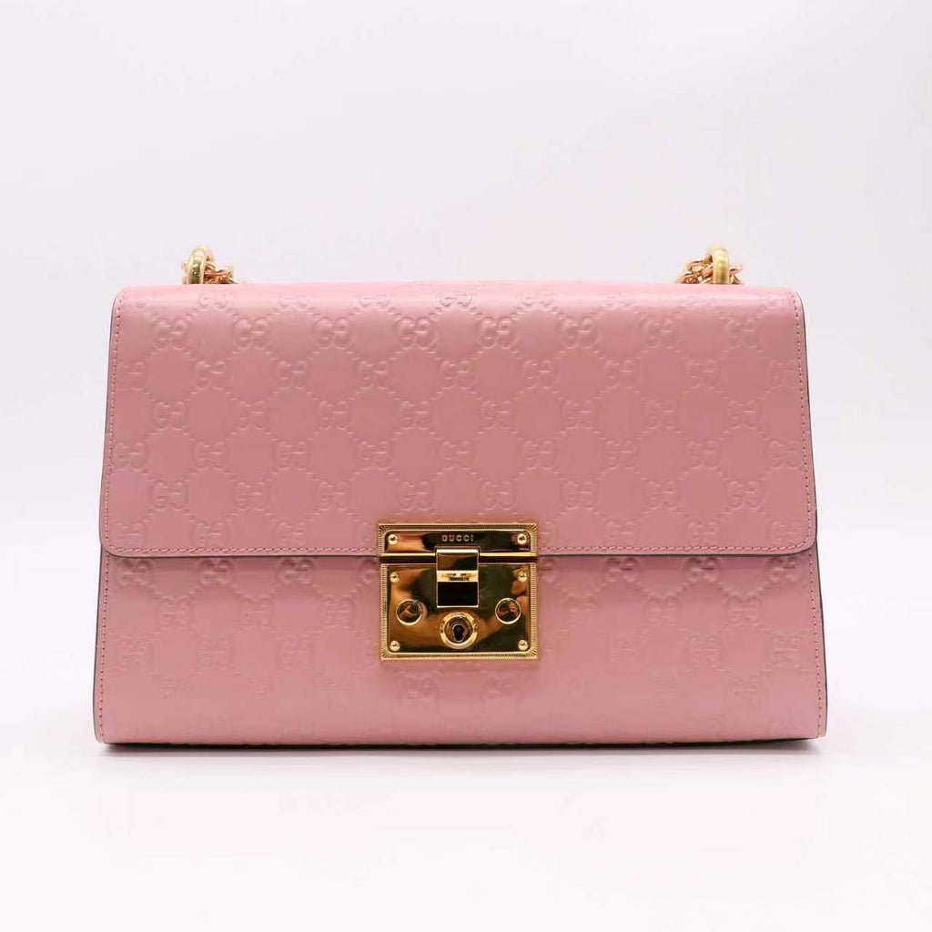 Padlock Shoulder Bag Guccissima Leather Medium Twins B23716