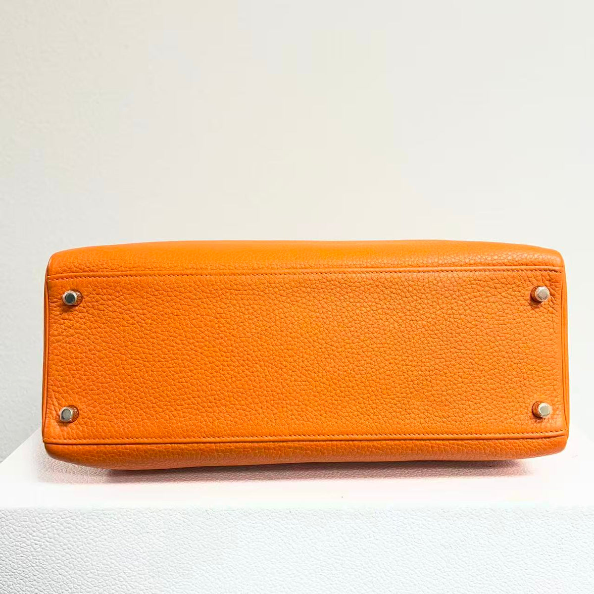 Kelly Handbag Orange H Togo with Palladium Hardware 35 LDM-1940