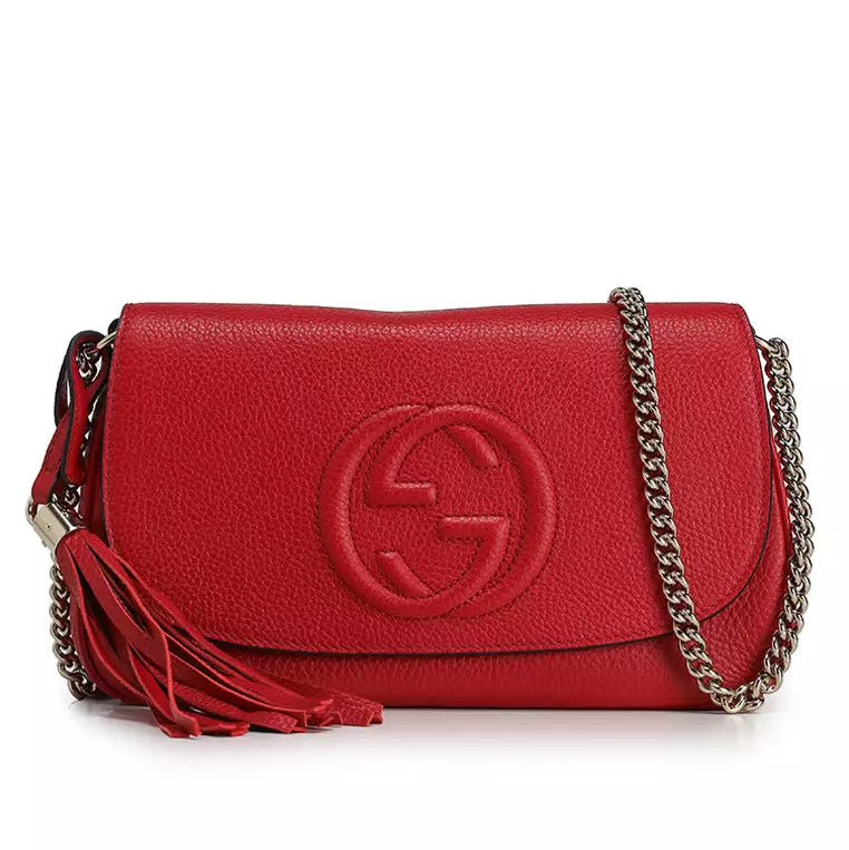 Soho Chain Crossbody Bag Leather Medium Twins