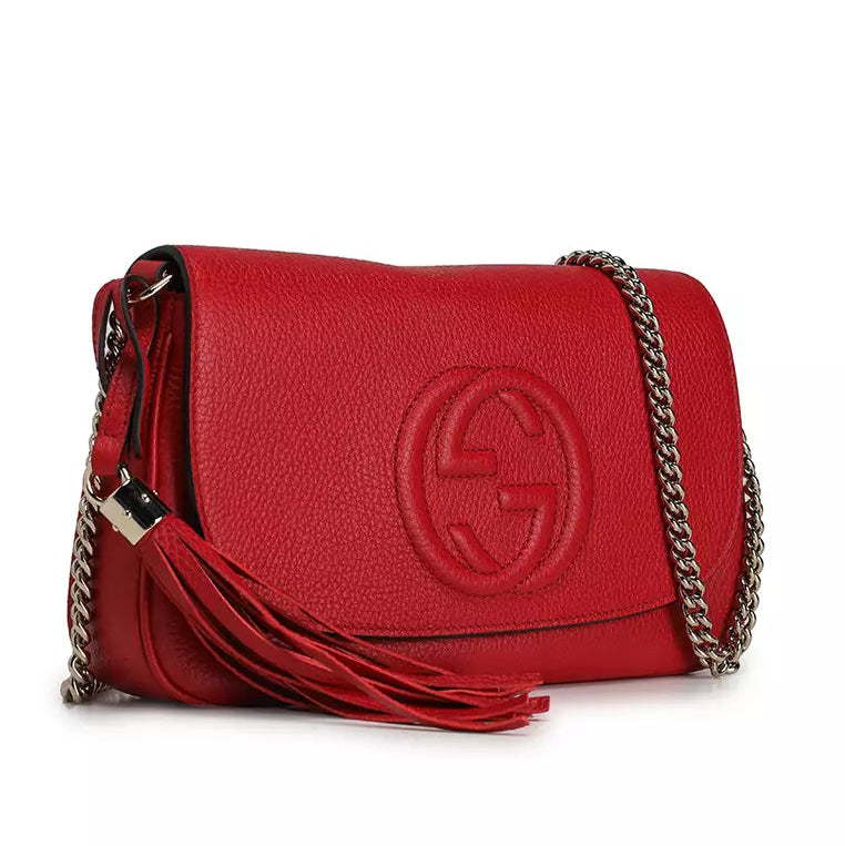 Soho Chain Crossbody Bag Leather Medium Twins