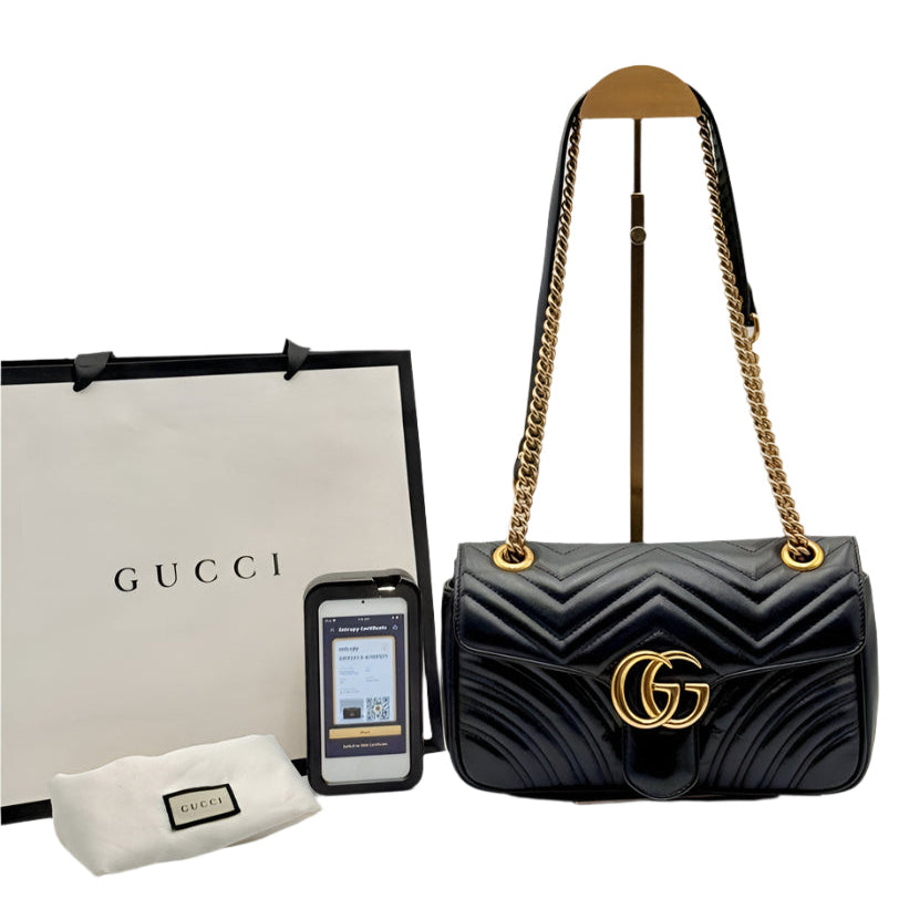 GG Marmont Flap Bag Matelasse Leather Small twins