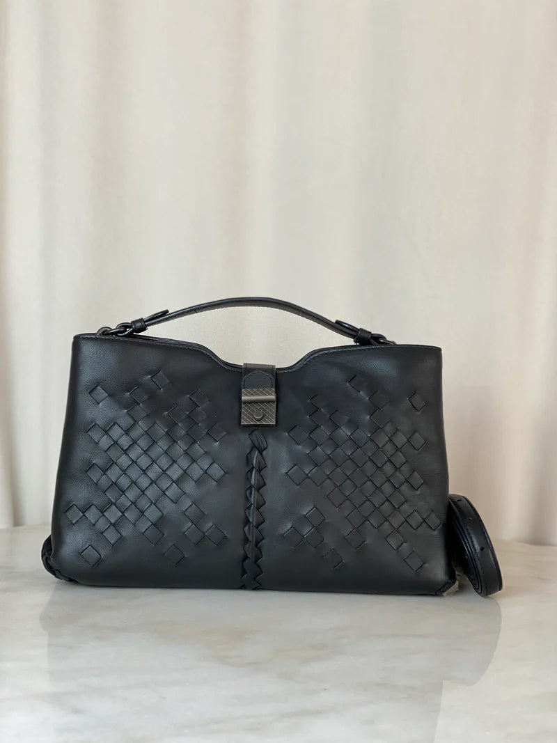 Napoli Tote Intrecciato Nappa with Tufted Detail Medium Twins