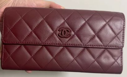 Caviar Quilted Studded CC Large Gusset Flap For Gisel