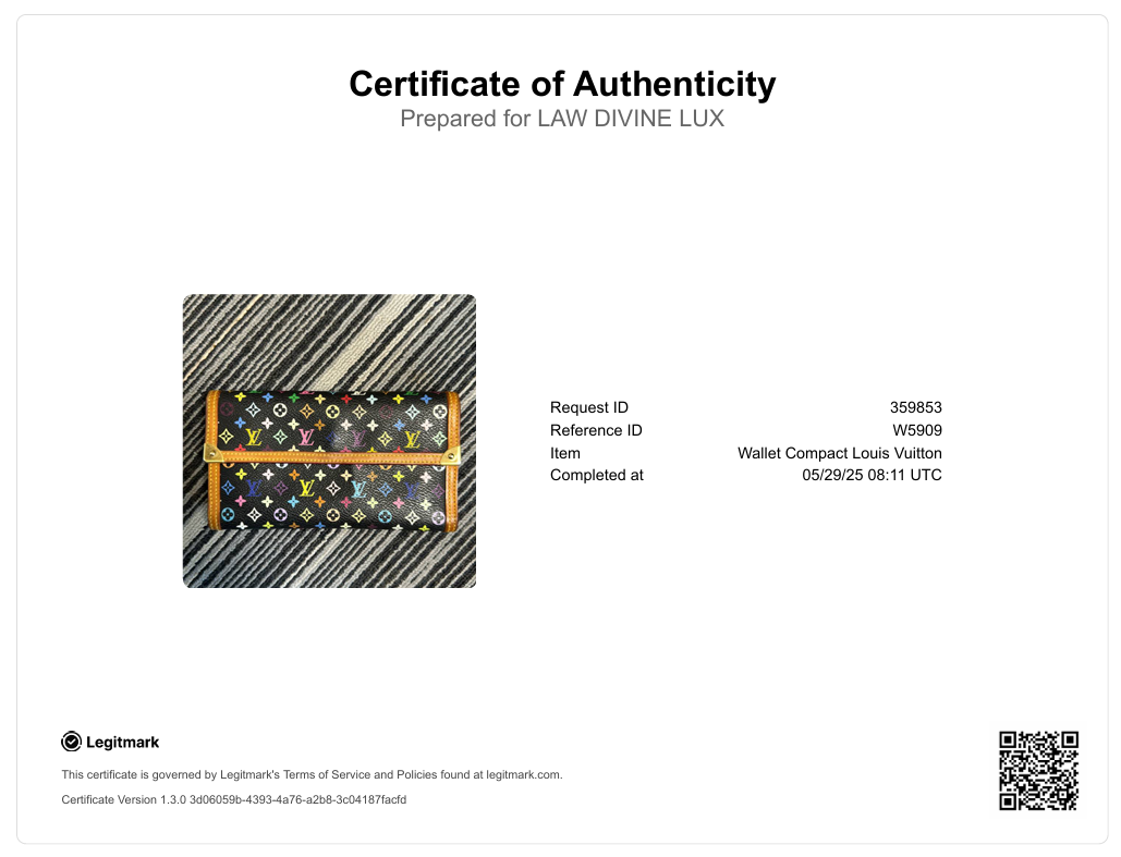 Black/Multicolor Monogram Canvas Porte Tresor International Wallet