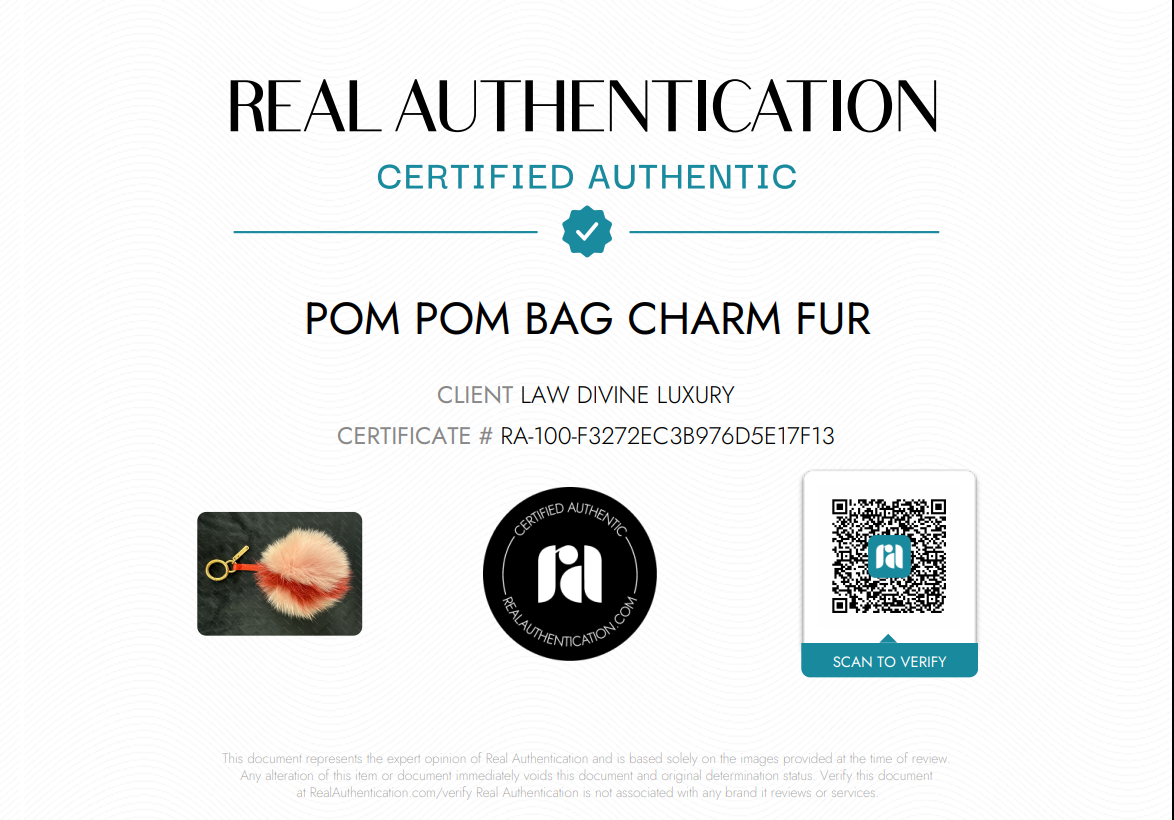 Pom Pom Bag Charm Fur Pink/Red
