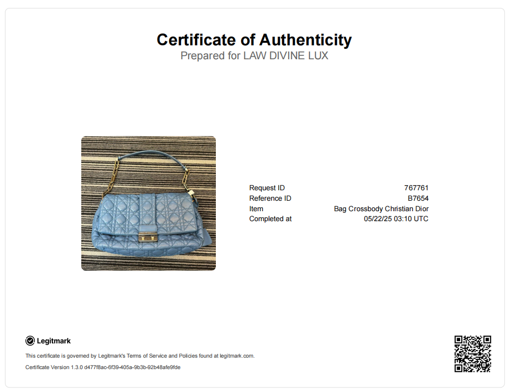 Lambskin Cannage Medium Miss Dior Flap Blue