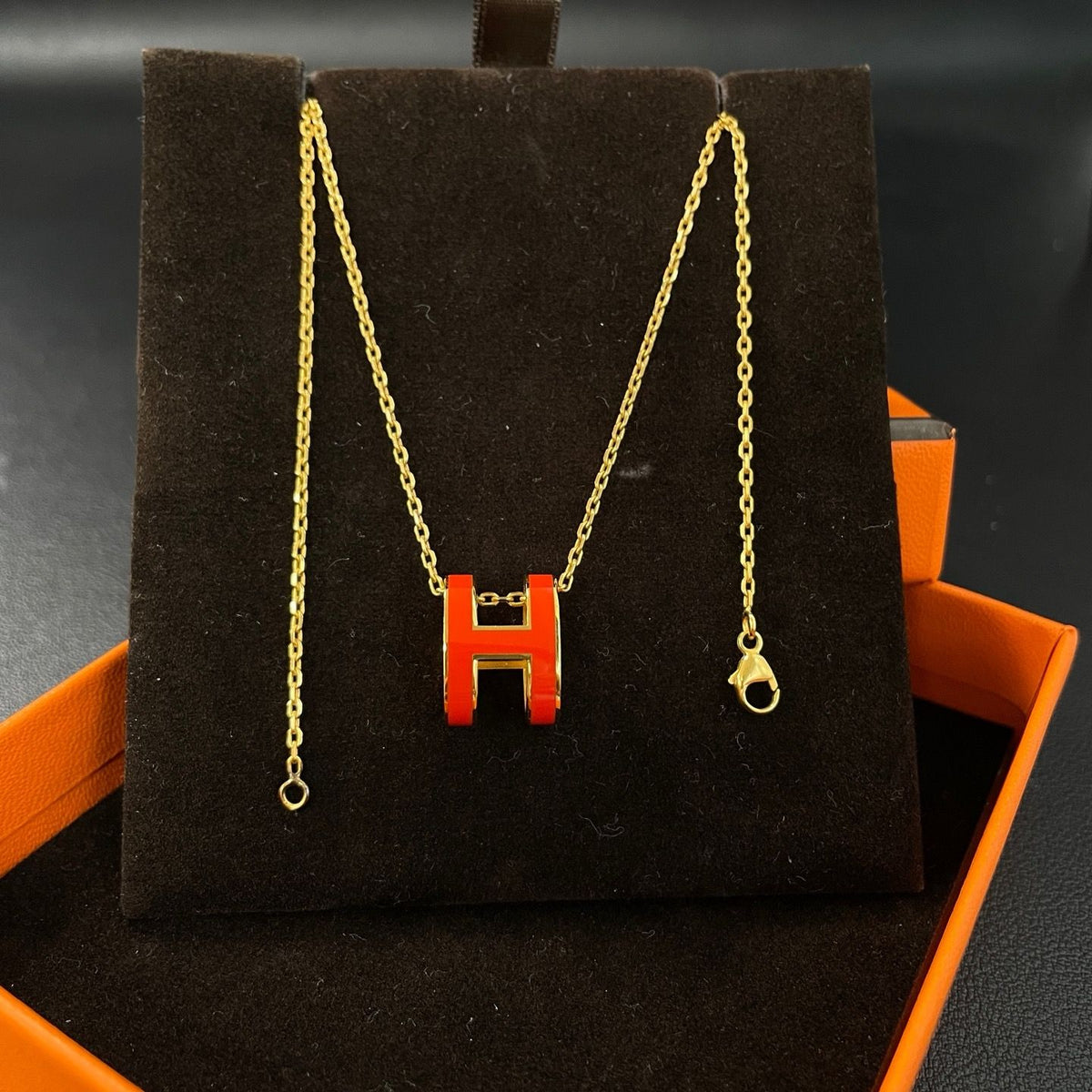 Hermes Pop H Pendant Necklace twins LDZ1381