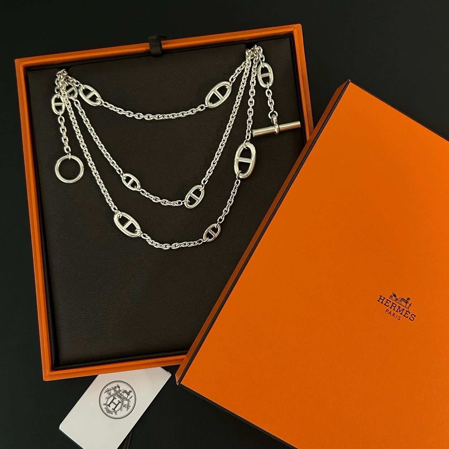 Hermes Farandole long necklace 120 twins LDJ5317