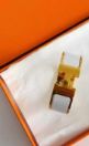 Gold-Plated White Enamel Clic Clac H Bracelet w/ Box W20092