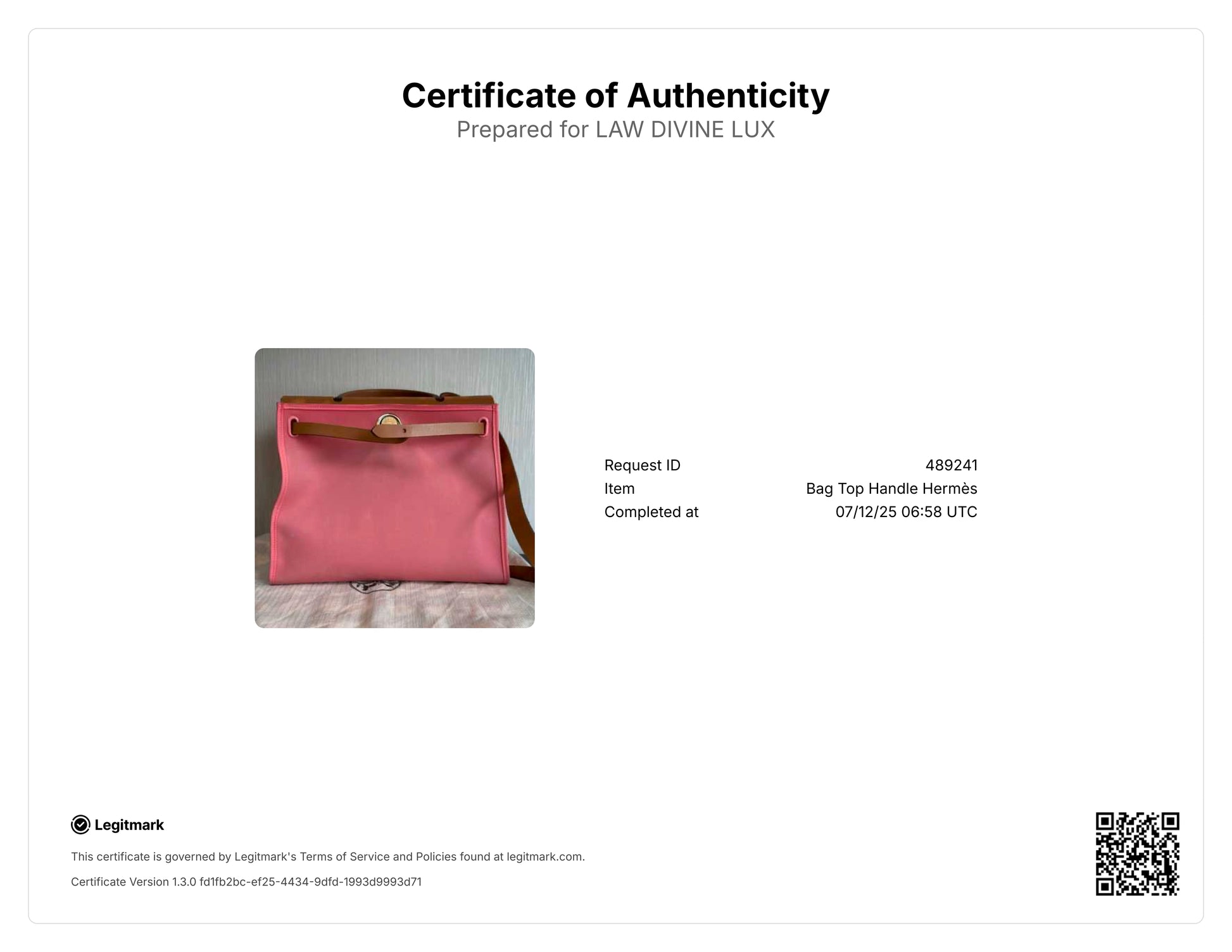 Herbag Zip Leather and Toile 31 8W-Rose Azalee