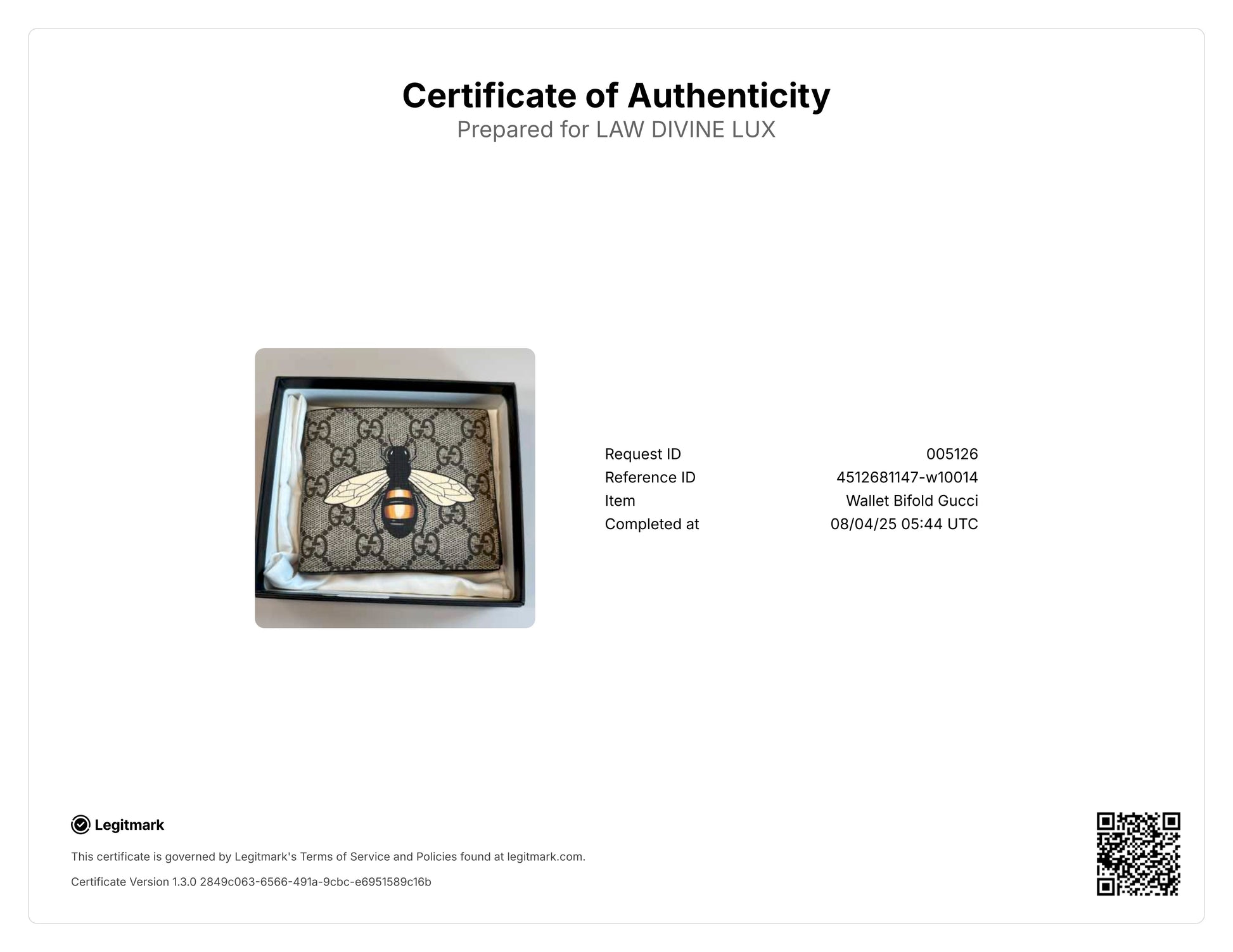 GG Supreme Bee Wallet