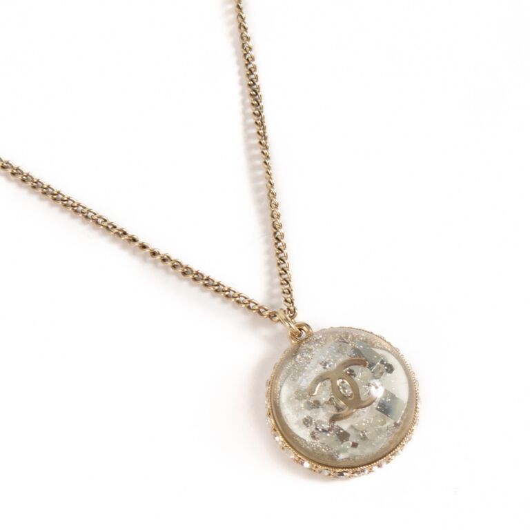 Chanel 12A CC Snow Globe Necklace Twins LDJ3246