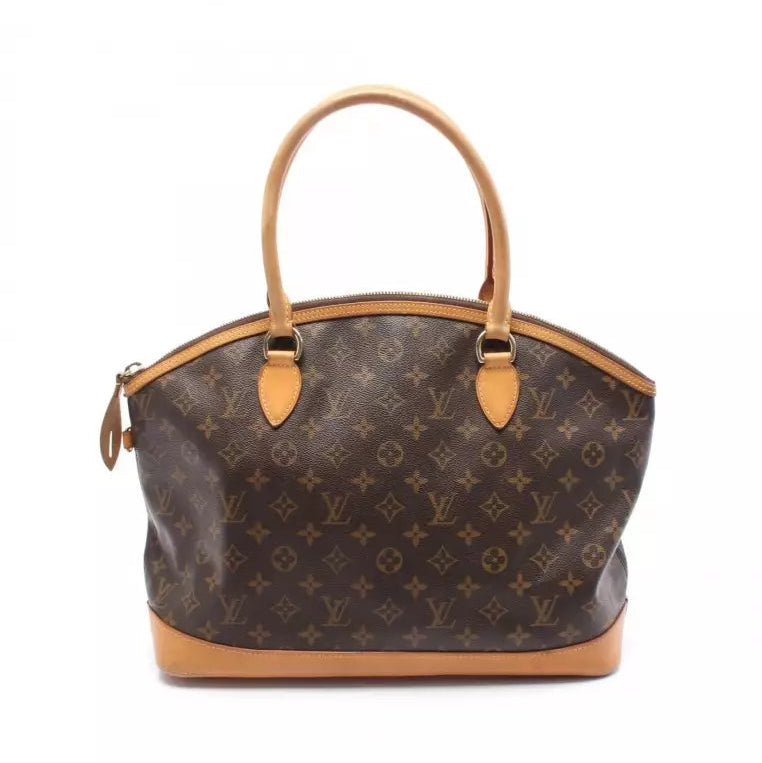 Lockit Horizontal Monogram Handbag/Tote bag PVC Leather Brown