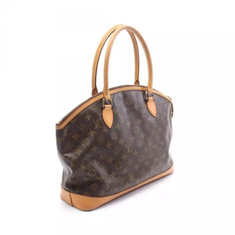 Lockit Horizontal Monogram Handbag/Tote bag PVC Leather Brown