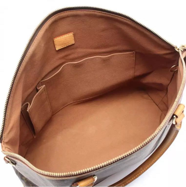 Lockit Horizontal Monogram Handbag/Tote bag PVC Leather Brown
