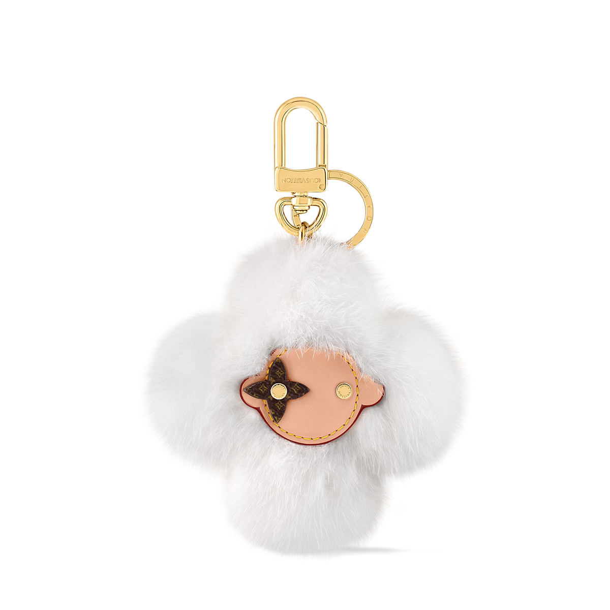 Louis Vuitton Vivienne Mink Fur Key Holder Twins LDZ928