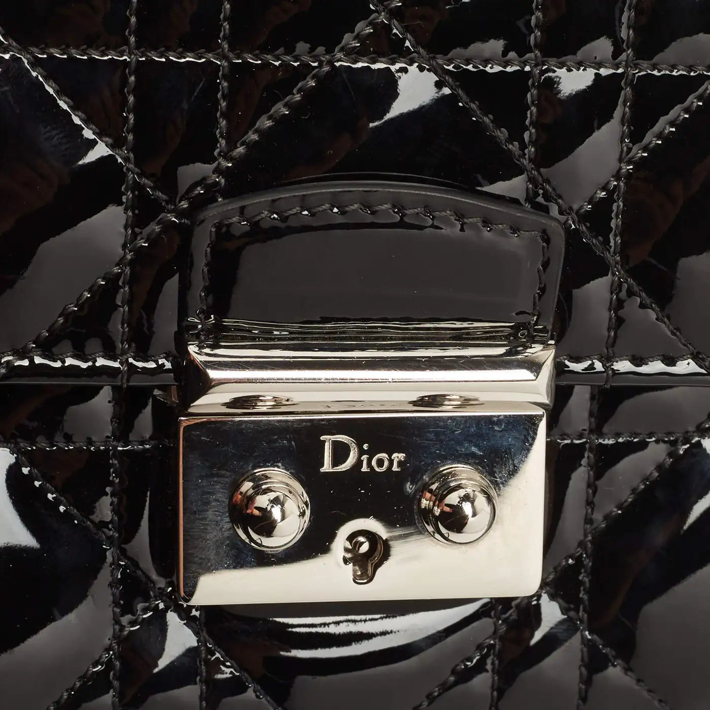 Patent Cannage Miss Dior Promenade Pouch