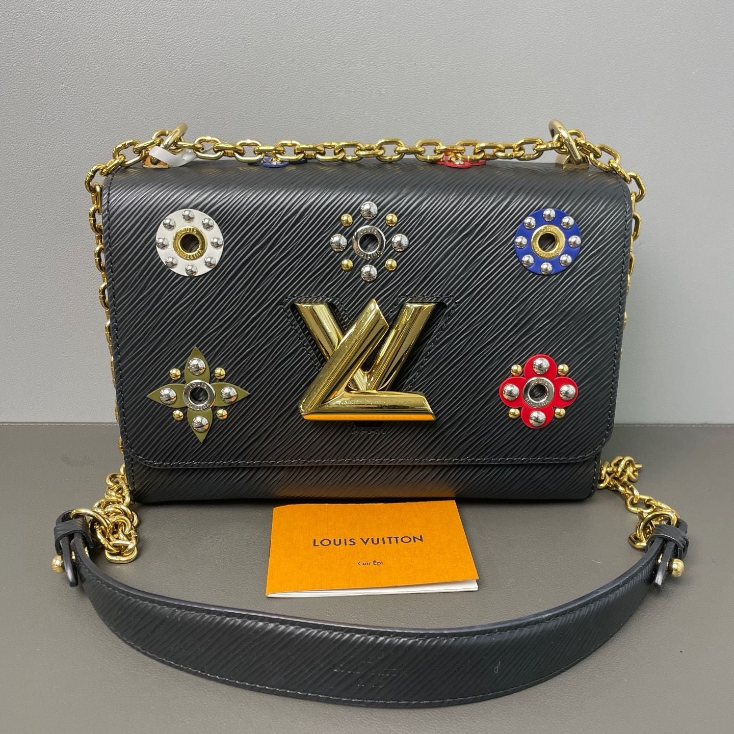 Louis Vuitton Twist Handbag Limited Edition Mechanical Flowers Epi Leather MM Twins LDZ930