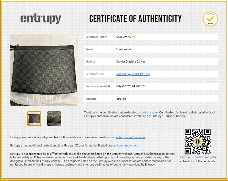 Louis Vuitton Pochette Voyage Damier Graphite GM Black