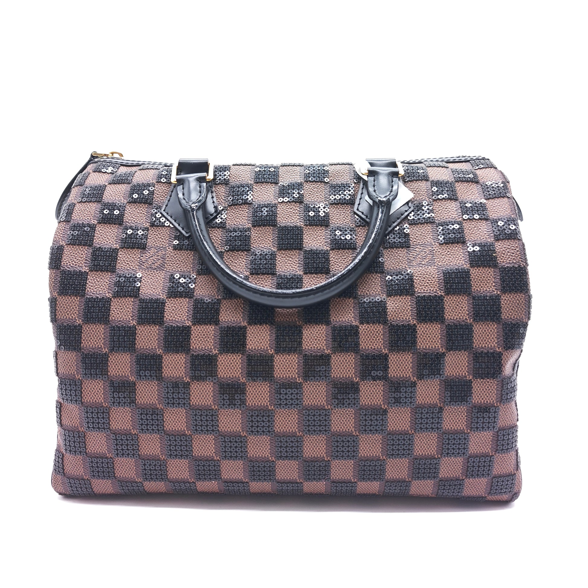 Louis Vuitton Damier Ebene Speedy 30 Paillettes Sequin twins