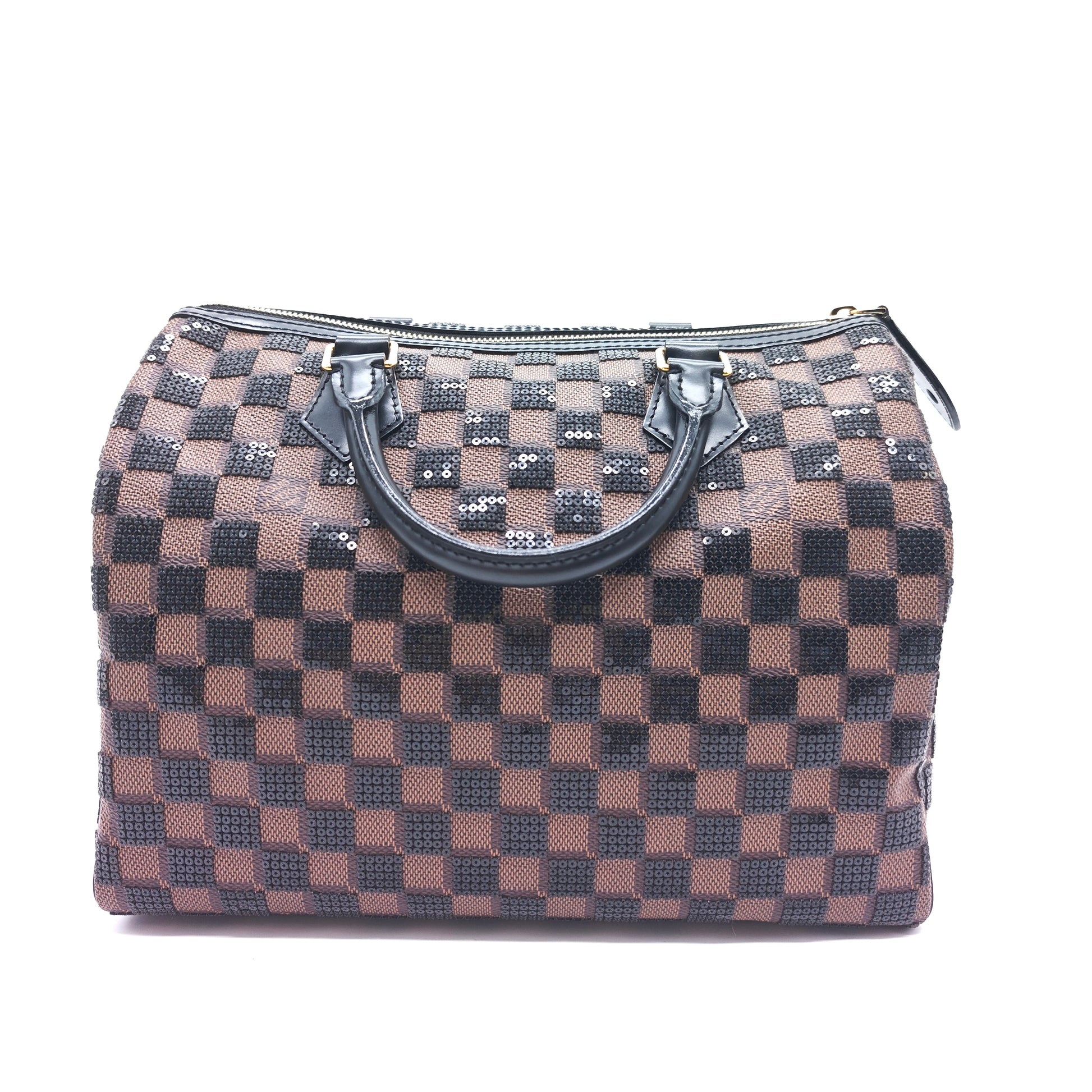 Louis Vuitton Damier Ebene Speedy 30 Paillettes Sequin twins