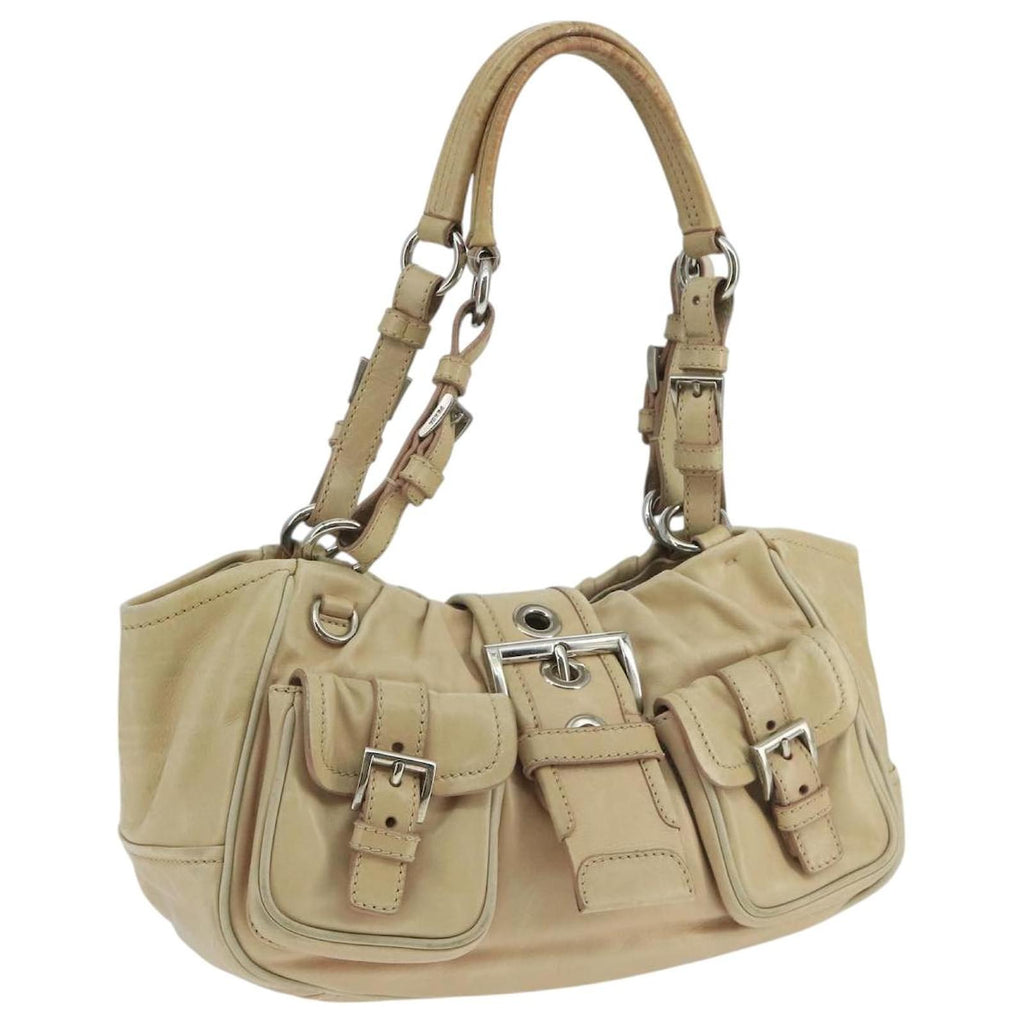Soft Calf Pocket Shoulder Bag Cipria Talco twins