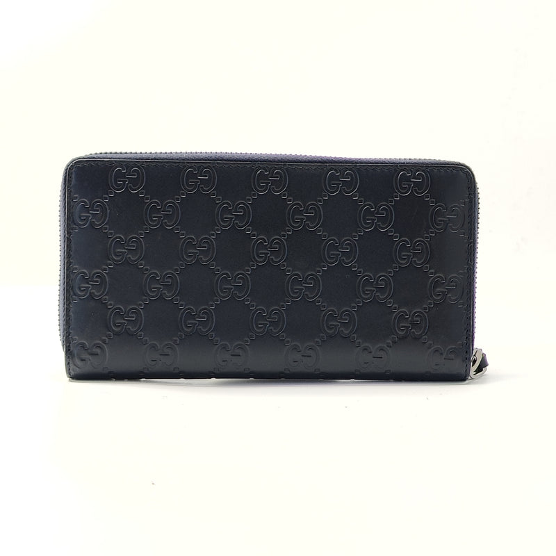 Guccissima Signature Dorian Zip Around Wallet Black