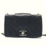 New Chic Flap Bag Diamond Embossed Calfskin Small