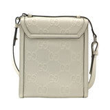 Flap Crossbody Bag GG Embossed Perforated Leather Small