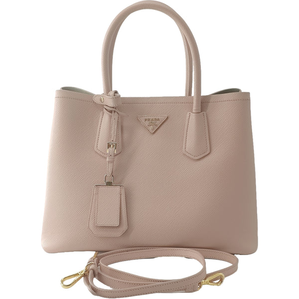 Medium Saffiano Cuir Double Tote