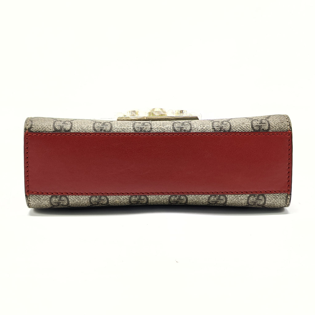Padlock Shoulder Bag GG Coated Canvas and Leather Small