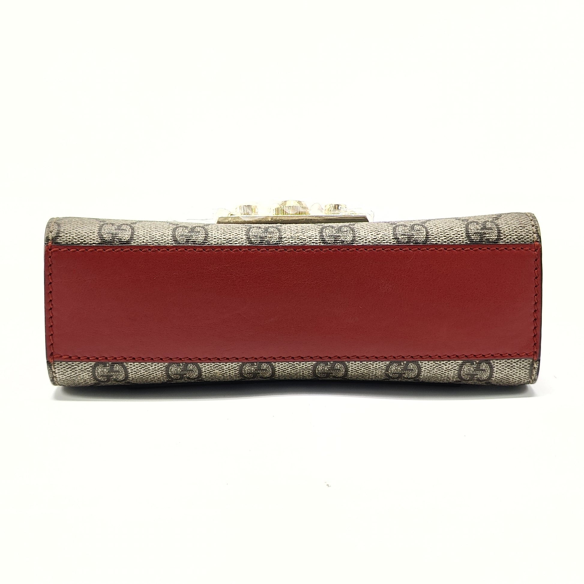 Padlock Shoulder Bag GG Coated Canvas and Leather Small