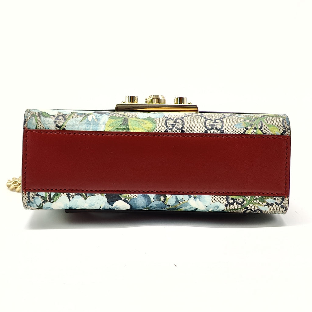GG Supreme Monogram Blooms Small Padlock