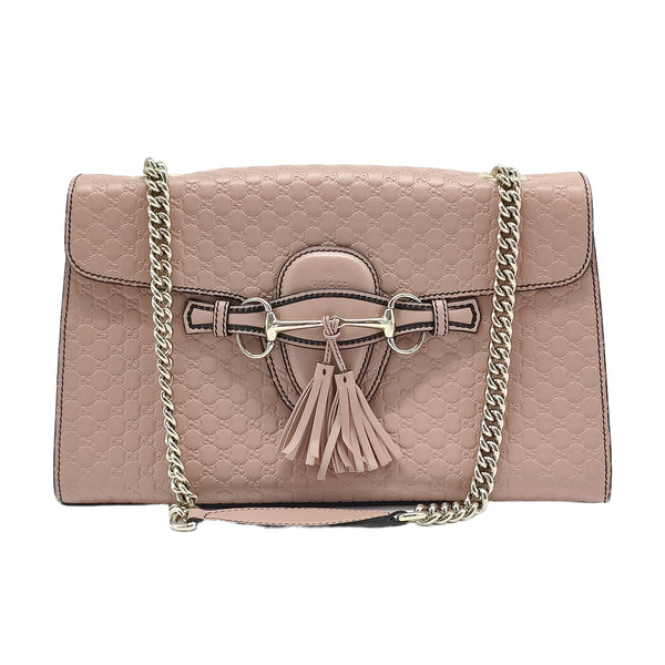 Emily Chain Flap Bag Microguccissima Leather