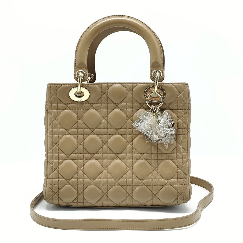 Lady Dior Bag Cannage Quilt Lambskin Medium