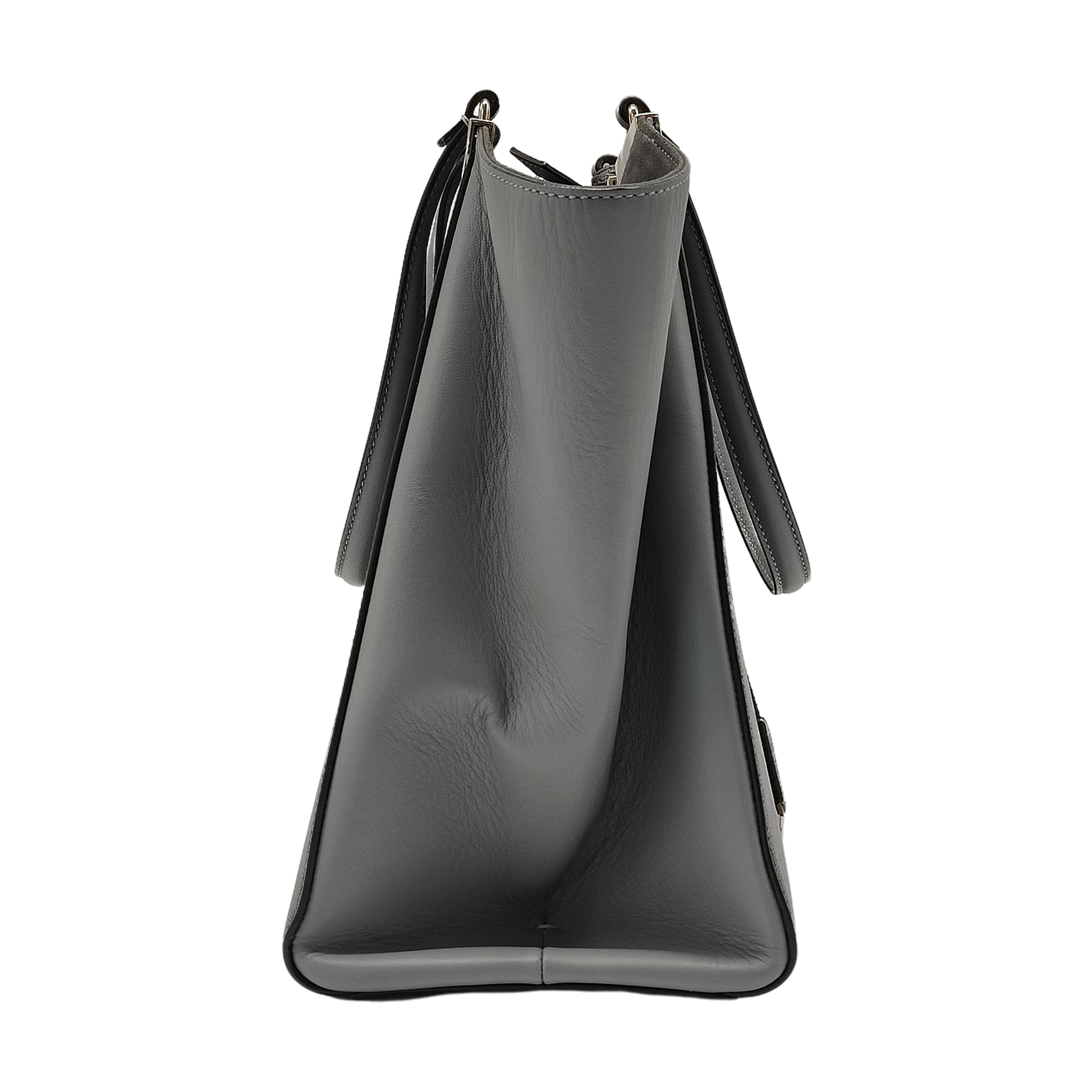 Grey Leather Large 3Jours Tote