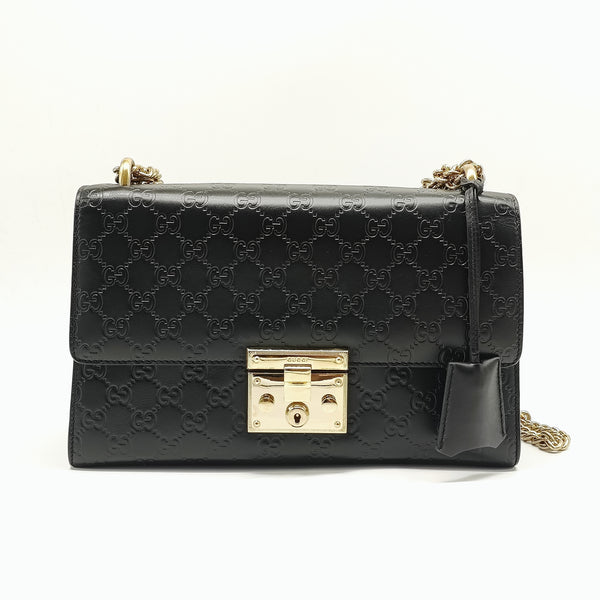 Padlock Shoulder Bag Guccissima Leather