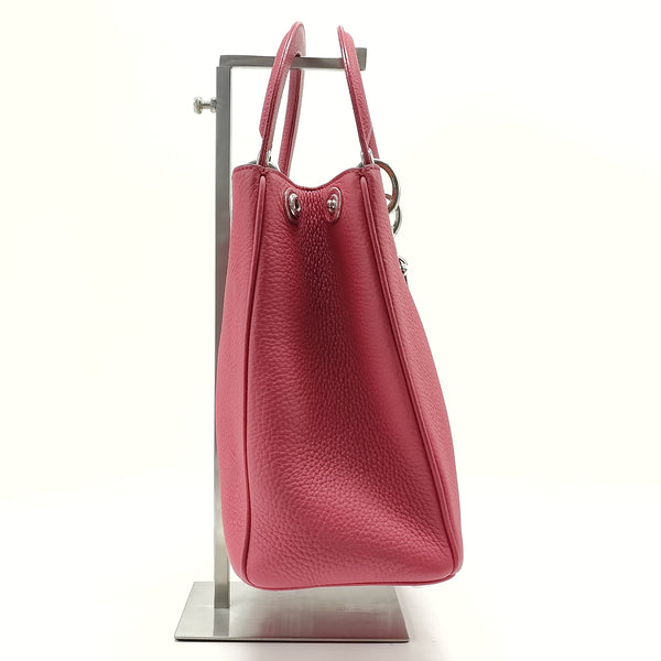 Dior Pink Pebbled Leather Medium Diorissimo Tote