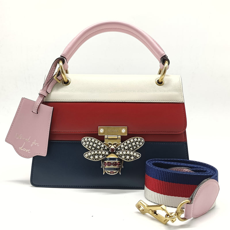 Queen Margaret Top Handle Bag Colorblock Leather